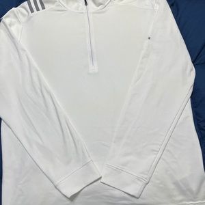 Men’s Adidas White Half zip